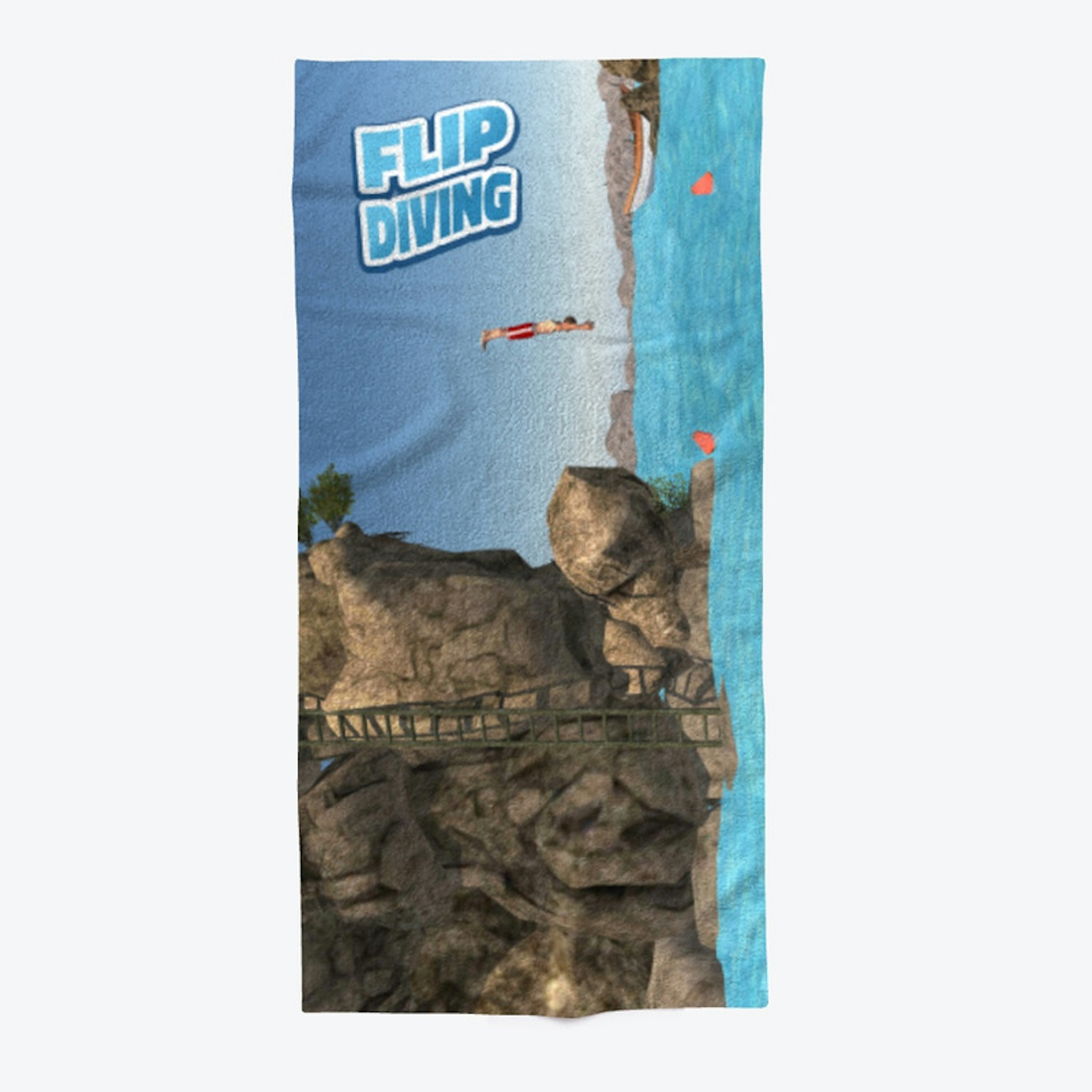 Flip Diving Beach Towel